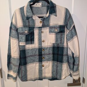 Plaid Button-Up Shirt